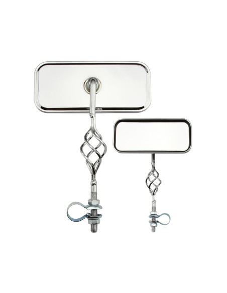 Rectangle Cage Mirror All Chrome.